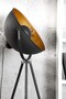 Designer Studioleuchte Stativ-Lampe, Stehleuchte in Schwarz/Gold H�he: 160 cm - Tripod floor lamp
