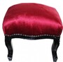 Casa Padrino Barock Fu�hocker Bordeaux / Schwarz - Antik Stil M�bel - Hocker