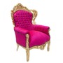 Barock Sessel King Pink / Gold  M�bel Antik Stil