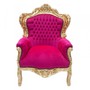 Barock Sessel King Pink / Gold  M�bel Antik Stil