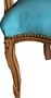 Casa Padrino Barock Salon Stuhl Hellblau / Natural Wood - M�bel Naturholz
