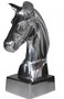 Casa Padrino Luxus B�cherst�tzen Pferdek�pfe aus Aluminium auf Sockel - B�cherst�tze - Book End Pferdekopf Horse Head Buchst�tze