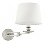 Casa Padrino Luxus Wandleuchte White Shade Wei� vernickeltes Metall - Wand Leuchte Lampe