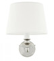 Casa Padrino Luxus Wandleuchte White Shade Wei� vernickeltes Metall - Wand Leuchte Lampe