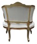 Casa Padrino Barock Salon Sessel Creme/ Gold/Brown  - Cocktailsessel