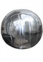 Casa Padrino Fu�ball Skulptur auf Sockel aus poliertem Aluminium Silber Deko Fu�ball Art Deco Dekoration Ball Figur