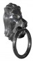 Casa Padrino Designer L�wenkopf Lion Handtuchhalter aus Aluminium vernickelt H�he: 31 cm, Breite: 17,5 cm, Tiefe: 10 cm - Wandfigur - Handtuchring - WC Bad Dekoration