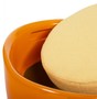 Casa Padrino Designer Hocker Orange mit Sitzpolster und Stauraum unter dem Sitz