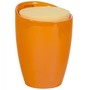 Casa Padrino Designer Hocker Orange mit Sitzpolster und Stauraum unter dem Sitz