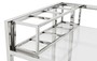 Casa Padrino Luxus Bar Trolley Servierwagen aus Edelstahl und Glas 80 x 48 x H. 77 cm - Luxus Hotel & Restaurant Einrichtung M�bel