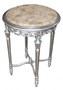 Barock Beistelltisch Rund Silber ModY20  68 x 48 cm Antik Stil 