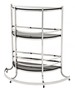 Casa Padrino Luxus Bar Trolley Servierwagen aus Edelstahl und Glas 95 x 42,5 x H. 100 cm - Luxus Hotel & Restaurant Einrichtung M�bel 