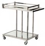 Casa Padrino Luxus Bar Trolley Servierwagen aus Edelstahl und Glas 78 x 46 x H. 79 cm - Luxus Hotel & Restaurant Einrichtung M�bel 