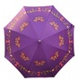 Guy De Jean Designer Regenschirm Motivschirm mit zarten Schmetterlinge und Schmuck Kette Mod1 Lila - Automatikschirm - Eleganter Stockschirm - Luxus Design - Made in Paris