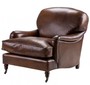 Chesterfield Luxus Echt Leder Ohrensessel Vintage Leder Dunkelbraun von Casa Padrino - Club Sessel 