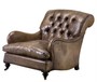 Chesterfield Luxus Echt Leder Ohrensessel New York Vintage Leder Olive von Casa Padrino - Club Sessel 