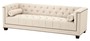 Casa Padrino Luxus Sofa Kubus Panama Creme - 3 Sitzer - Hotel Einrichtung 