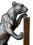 Casa Padrino Luxus B�cherst�tzen Set L�wen Bronze / Messing - B�cherst�tze - Book End Lions Buchst�tze