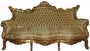 Casa Padrino Barock Sofa 3er  Master Gold Muster /Gold- Antik M�bel 