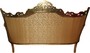 Casa Padrino Barock Sofa 3er  Master Gold Muster /Gold- Antik M�bel 