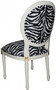 Casa Padrino Barock Esszimmer Stuhl Mod2 Zebra / Creme - Barock M�bel