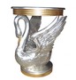 Casa Padrino Barock Beistelltisch Schwan Silber / Gold - Nachttisch Konsole - Nachtschrank - Tisch - Luxury Collection 