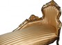 Casa Padrino Barock Chaiselongue King Gold Streifen / Gold
