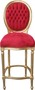 Casa Padrino Barock Bar Stuhl Bordeaux Rot / Gold - Hochstuhl Barstuhl Barhocker - Club M�bel
