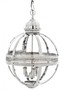 Casa Padrino Barock H�ngeleuchte vernickelt Kugel Silber Durchmesser 43 cm, H�he 63 cm - Barock Schloss Lampe Leuchte Laterne