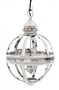 Casa Padrino Barock H�ngeleuchte vernickelt Kugel Silber Durchmesser 30 cm, H�he 50 cm - Barock Schloss Lampe Leuchte Laterne