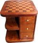 Casa Padrino Art Deco Spieltisch Schach / Dame Mahagoni Mod2 L 50 x B 50 x H 55 cm - M�bel Antik Stil Barock