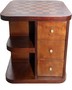 Casa Padrino Art Deco Spieltisch Schach / Dame Mahagoni Mod2 L 50 x B 50 x H 55 cm - M�bel Antik Stil Barock
