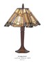 Casa Padrino Tiffany Tischleuchte Durchmesser 21cm, H�he 36cm Mod9 Mosaik Leuchte Lampe Hockerleuchte 