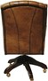 Casa Padrino Luxus Echtleder Chefsessel B�ro Stuhl Braun Drehstuhl Schreibtisch Stuhl - Chefb�ro