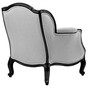 Casa Padrino Luxus Barock Lounge Sessel Schwarz / Grau Herringbone Mod5 - Hotel M�bel