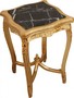Casa Padrino Barock Beistelltisch mit Marmorplatte Viereckig Gold Mod W20  60 x 42 cm - Antik Stil