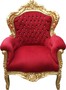 Casa Padrino Barock Sessel King Bordeaux/Gold mit Bling Bling Glitzersteinen Mod2 