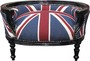 Casa Padrino Barock Hunde & Katzen Sofa Union Jack/Schwarz - Hundebett & Katzenbett