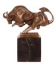 Casa Padrino Luxus Bronze Stierfigur Modernismus 19.0 x 18.2 cm - Moderne Skulptur Art Deco 