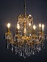 Casa Padrino Barock Kristall Kronleuchter 8-Flammig Gold ModK6 - H�ngeleuchte L�ster H�ngelampe Deckenlampe 