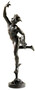 Riesige Casa Padrino Luxus Bronze Statue Mercurius 201 x 95 cm - R�mische Skulptur  