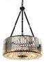 Casa Padrino Luxus H�ngeleuchte Gunmetal Finish / Glas - Art Deco Restaurant - Hotel Lampe Leuchte