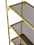 Casa Padrino Luxus Regal Schrank Edelstahl Gold mit Rauchglas B 90 x H 230 cm Bcherregal Regal Schrank - Art Deco Mbel