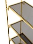 Casa Padrino Luxus Regal Schrank Edelstahl Gold mit Rauchglas B 90 x H 230 cm B�cherregal Regal Schrank - Art Deco M�bel