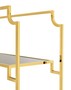 Casa Padrino Luxus Regal Schrank Edelstahl Gold mit Rauchglas B 90 x H 230 cm B�cherregal Regal Schrank - Art Deco M�bel