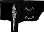 Casa Padrino Luxus Barock Schreibtisch Schwarz Hochglanz / Silber 100 x 80 x 58 cm-  Sekret�r Luxus M�bel