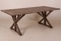 Casa Padrino Vintage Teak Esstisch Rustic Grey 210 x 100 cm - Landhaus Stil Tisch Teakholz 