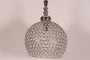 Casa Padrino H�ngeleuchte Deckenleuchte Silber / Glas 28cm Durchmesser - Industrie Lampe H�nge Leuchte 