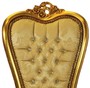 Casa Padrino Barock Thron Stuhl Queen Anne Gold Muster / Gold mit Bling Bling Glitzersteinen - Hochlehnstuhl