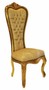 Casa Padrino Barock Thron Stuhl Queen Anne Gold Muster / Gold mit Bling Bling Glitzersteinen - Hochlehnstuhl